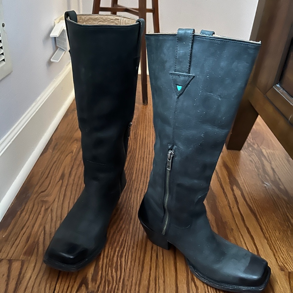 John Fluevog Black Heeled Boots